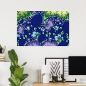 Drijvende in - fractaal Poster (Thuiskantoor)