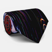 Drijvende inkt, kleurrijk regenboogmelkwegstelsel stropdas (Opgerold)