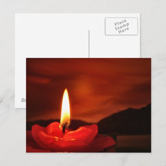 Drijvende kaars briefkaart (Voorkant / Achterkant)