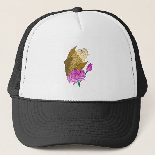 Drijvende karper trucker pet (Voorkant)