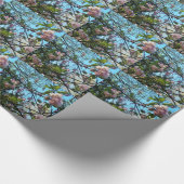 Drijvende kers, bloesem, Natuur, roze bloem Cadeaupapier (Hoek)