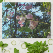 Drijvende kers, bloesem, Natuur, roze bloem Theedoek (Gevouwen)