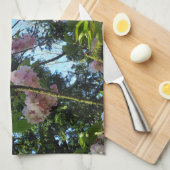 Drijvende kers, bloesem, Natuur, roze bloem Theedoek (Quarter Fold)