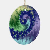 Drijvende kerstfractal keramisch ornament (Rechts)