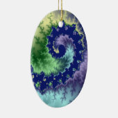 Drijvende kerstfractal keramisch ornament (Rechts)