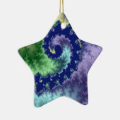 Drijvende kerstfractal keramisch ornament (Rechts)