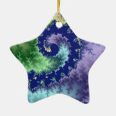 Drijvende kerstfractal keramisch ornament (Achterkant)