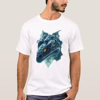 Drijvende Komodo Dragon Face Art T-shirt