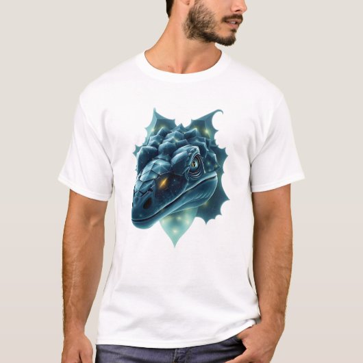 Drijvende Komodo Dragon Face Art T-shirt (Voorkant)