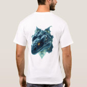 Drijvende Komodo Dragon Face Art T-shirt (Achterkant)