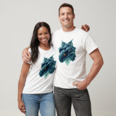 Drijvende Komodo Dragon Face Art T-shirt (Unisex)