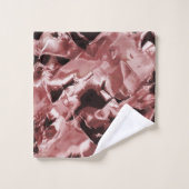 Drijvende koperen blades of rotsachtig op een donk bad handdoek (Wasdoekje)