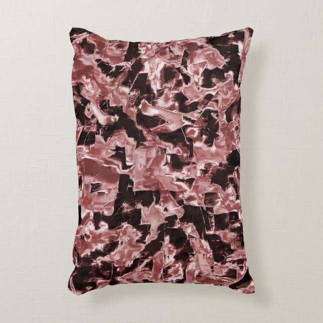 Drijvende koperen of rotsachtige blades boven donk accent kussen (Voorkant(Verticaal))