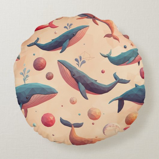 Drijvende kosmische walvissen rond kussen (Achterkant)