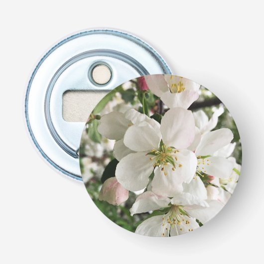 Drijvende krabappel button flesopener (Voorkant)