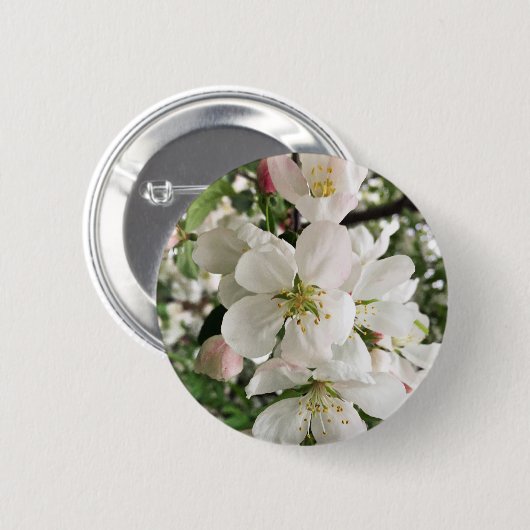 Drijvende krabappel ronde button 5,7 cm (Voorkant /achterkant)