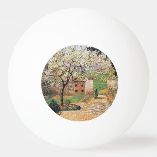 Drijvende krottenboom, Eragny Camille Pissarro Pingpongbal (Voorkant)