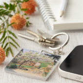 Drijvende krottenboom, Eragny Camille Pissarro Sleutelhanger (Voorkant Rechts)