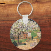 Drijvende krottenboom, Eragny Camille Pissarro Sleutelhanger (Voorkant)