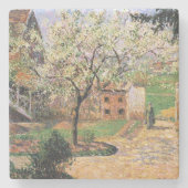 Drijvende krottenboom, Eragny Camille Pissarro Stenen Onderzetter (Voorkant)