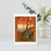 Drijvende krottenboom (Hiroshige) Van Gogh Fine Ar Briefkaart (Staand voorkant)