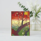 Drijvende krottenboom (Hiroshige) Van Gogh Fine Ar Briefkaart (Staand voorkant)