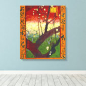 Drijvende krottenboom (Hiroshige) Van Gogh Fine Ar Canvas Afdruk (Insitu (Houten vloer))