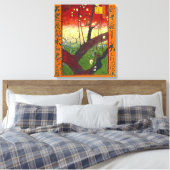 Drijvende krottenboom (Hiroshige) Van Gogh Fine Ar Canvas Afdruk (Insitu (Slaapkamer))