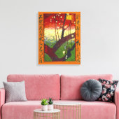 Drijvende krottenboom (Hiroshige) Van Gogh Fine Ar Canvas Afdruk (Insitu (Woonkamer))