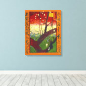 Drijvende krottenboom (Hiroshige) Van Gogh Fine Ar Canvas Afdruk (Insitu (Houten vloer))
