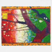 Drijvende krottenboom (na Hiroshige), Van Gogh Fleece Deken (Voorkant (Horizontaal))