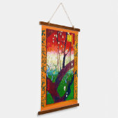 Drijvende krottenboom (na Hiroshige), Van Gogh Hangend Wandkleed (Gebogen)
