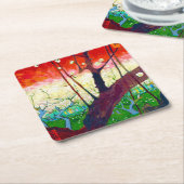 Drijvende krottenboom (na Hiroshige), Van Gogh Kartonnen Onderzetters (Schuin)