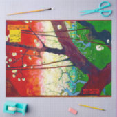 Drijvende krottenboom (na Hiroshige), Van Gogh Tissuepapier (Craft)