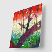 Drijvende krottenboom (na Hiroshige), Van Gogh Vierkante Klok (Hoek)