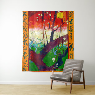 Drijvende krottenboom (na Hiroshige), Van Gogh Wandkleed