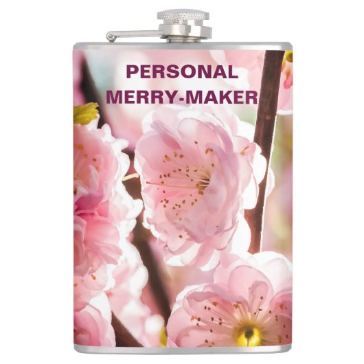 Drijvende kruimel - Roze paradize Heupfles (Voorkant)