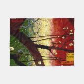 Drijvende kruimelboom na Hiroshige door Van Gogh Fleece Deken (Voorkant (Horizontaal))