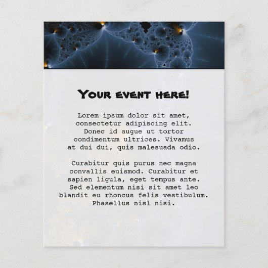 Drijvende kwallen - Fractale kunst Flyer (Voorkant)