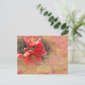 Drijvende kweepel - Chaenomeles speciosa Feestdagenkaart (Staand voorkant)