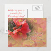 Drijvende kweepel - Chaenomeles speciosa Feestdagenkaart (Voorkant / Achterkant)