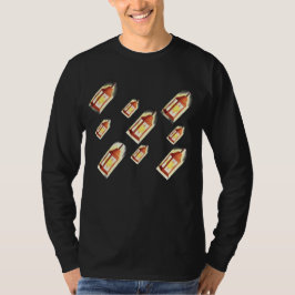 Drijvende Lantaarn Gloeiend Patroon Gezellige Aest T-shirt