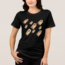 Drijvende Lantaarn Gloeiend Patroon Gezellige Aest Tri-Blend Shirt