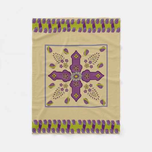 Drijvende lente van het eierlintje van het Leven Fleece Deken (Voorkant)