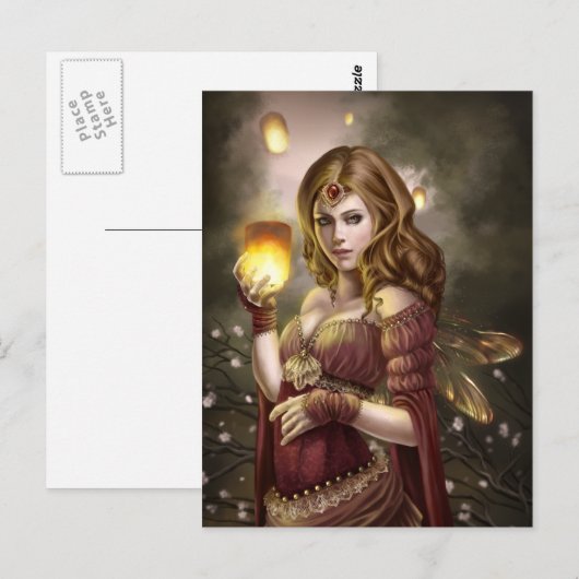 Drijvende lichten briefkaart (Voorkant / Achterkant)