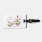 Drijvende Liefde Kasteel Illustratie Romantische F Bagagelabel (Voorkant horizontaal)