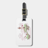 Drijvende Liefde Kasteel Illustratie Romantische F Bagagelabel (Voorkant verticaal)