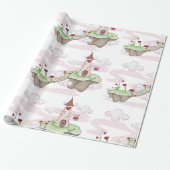 Drijvende Liefde Kasteel Illustratie Romantische F Cadeaupapier (Uitgerold)