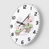 Drijvende Liefde Kasteel Illustratie Romantische F Grote Klok (Hoek)