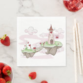 Drijvende Liefde Kasteel Illustratie Romantische F Servet (Insitu)